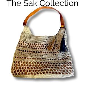 The Sak natural woven Huntley hobo bag